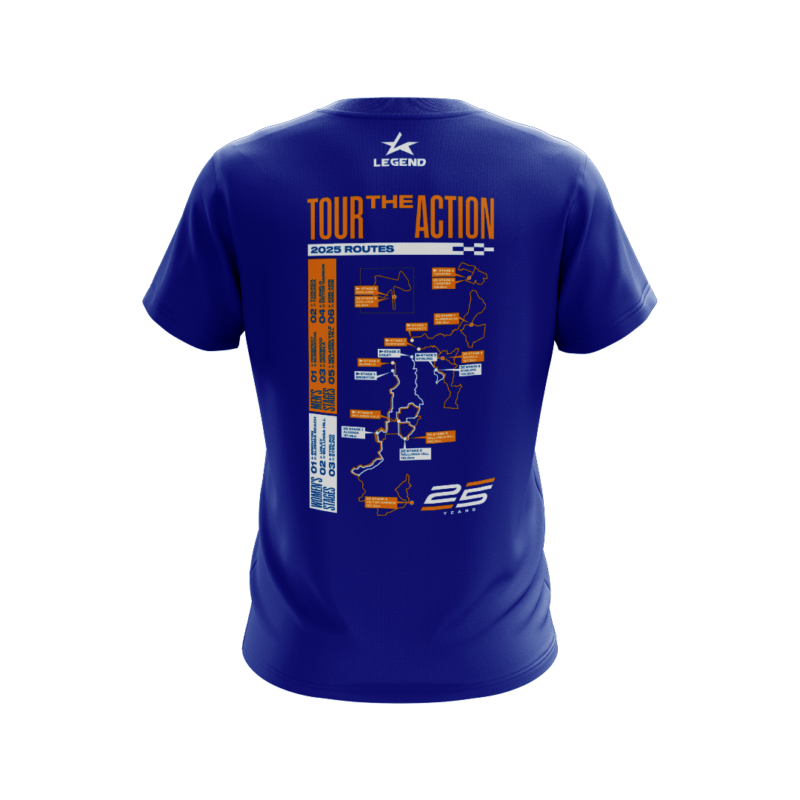 2025 Santos Tour Down Under race Stages T-shirt - Navy - 25 years collection - Image 2