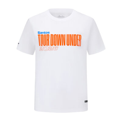 2026 Santos Tour Down Under Race Stages T-Shirt (White)
