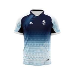 Team Fiji Sublimated T-Shirt – Navy to Light Blue Fade